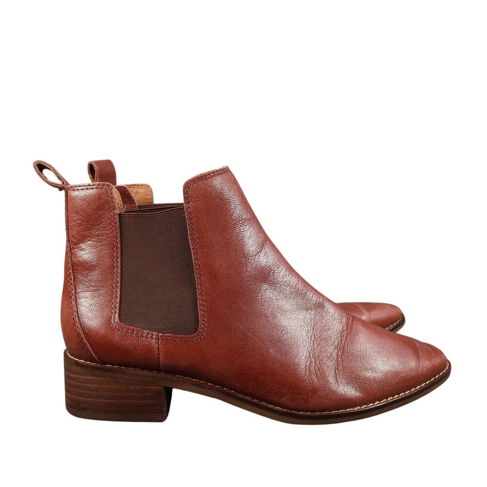 Lucky Brand Shoes Womens 7.5 Lufti Chelsea Ankle Boots Leather Pull On Booties